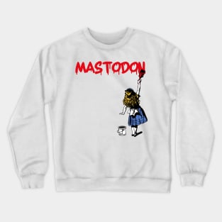 mastodon and red girl Crewneck Sweatshirt